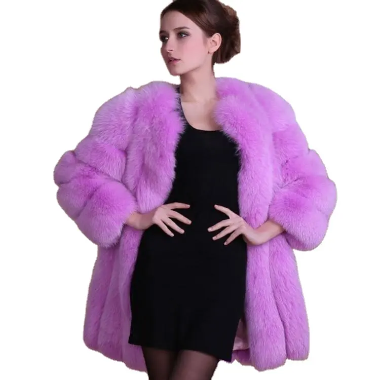 Manufacturer Supply Windproof Medium And Long Faux Fur Coat Faux Fur Jacket For Women