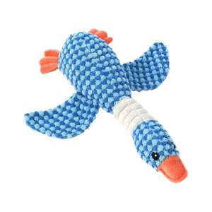 Sesler yaparken ısırma ve taşlama dişlerine dayanabilen vahşi bir kaz içeren yeni iki renkli bir köpek oyuncağı - Product Image 6