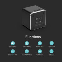 Altavoz Inalámbrico Multifunción en Forma de Cubo, Altavoz Compacto de Escritorio con Entrada AUX y Tarjeta TF para Uso Diario en el Hogar y la Oficina, Venta al Por Mayor