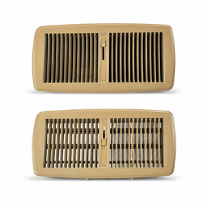 ตะแกรงระบายอากาศแบบฝังพื้นเหล็กอัด SVM350x150 มม. สำหรับระบบ HVAC แบบใบพัดคู่ พร้อมตัวปรับระดับได้ - Product Image 1