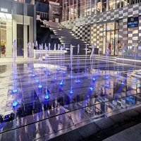Air Mancur Musik Plaza Luar Ruangan dengan Dek Kering, Pertunjukan Lampu LED Berubah Warna Tersinkronisasi Musik, Proyek Plaza Pusat Perbelanjaan