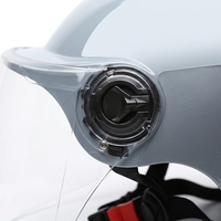 Nouveau casque de moto demi-intégral certifié classe 3C, norme nationale, pour vélo électrique, gris