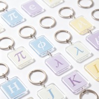 Porte-clés en acrylique en gros, logo personnalisé imprimé, double face, transparent, pour cadeaux d'entreprise