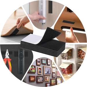 شرائط لاصقة من النايلون 100٪ شديدة التحمل ذات وجهين لاصقين للاستخدام في المدرسة والمنزل والمكتب بدون حفر - Product Image 4