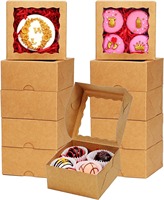 Boîte d'emballage alimentaire écologique et recyclable pour desserts et collations à emporter, résistante à l'huile et avec impression personnalisée