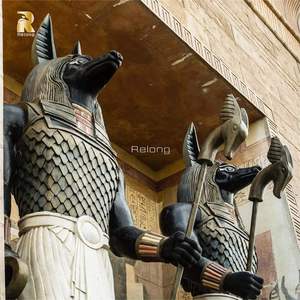 Scultura Grande in Bronzo di Anubis RELONG, Statua del Dio Egizio Antico in Metallo, Personalizzabile, Resistente per Arte Culturale all'Aperto - Product Image 4