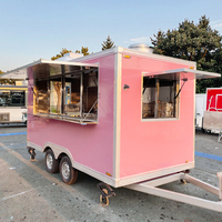 Remorque mobile commerciale 13FT Snack feu de bois four à Pizza remorque de camion de nourriture pour la vente en Europe