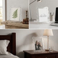 Fabrika Çıkışlı Akrilik Fotoğraf Çerçevesi Şeffaf Fotoğraf Çerçevesi Toptan Özelleştirilmiş Logo Çerçevesi Özel UV Baskılı Masaüstü Çerçeve