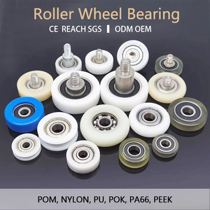 BS68924-8 9x24x8mm trắng và đen POM Nylon Con lăn phong cách thiết kế hiện đại cho cửa trượt tải trọng 25kg CửA cửa sổ con lăn - Product Image 4