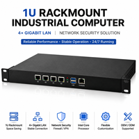Hardware de Firewall Intel Core I5-4210M 4X Intel 82574L Gigabit Lan 2X Ddr3 Sodimm Msata 1U Rack Mount Computadora Industrial