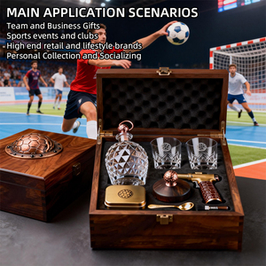 OEM/ODM para Recuerdos de Club y Regalos Corporativos, Kit de Degustación de <span class=keywords><strong>Whisky</strong></span> Premium con Temática de Balonmano, Cóctel <span class=keywords><strong>Ahumado</strong></span>, Bourbon - Product Image 4