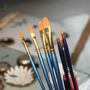 Vente en gros Grande promotion d'<span class=keywords><strong>achat</strong></span> 4 pièces brosse de <span class=keywords><strong>peinture</strong></span> d'artiste à poils sélectionnés de haute qualité personnalisée - Product Image 1