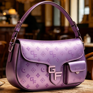 Designer Luxury Classic Manufacturer Women's <b>Handbag</b> High Quality PU Leather Shoulder Bag with Custom Printed Logo - Product Image 1