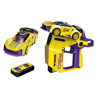 Voiture RC de course avec lumières LED, télécommande, interactive, multifonctionnelle 3-en-1, tir infrarouge