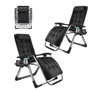 Mobilier d'extérieur Chaise <span class=keywords><strong>Zero</strong></span> Gravity Chair Pliable Outdoor Recliner Lounge Chairs Coussin détachable - Product Image 2