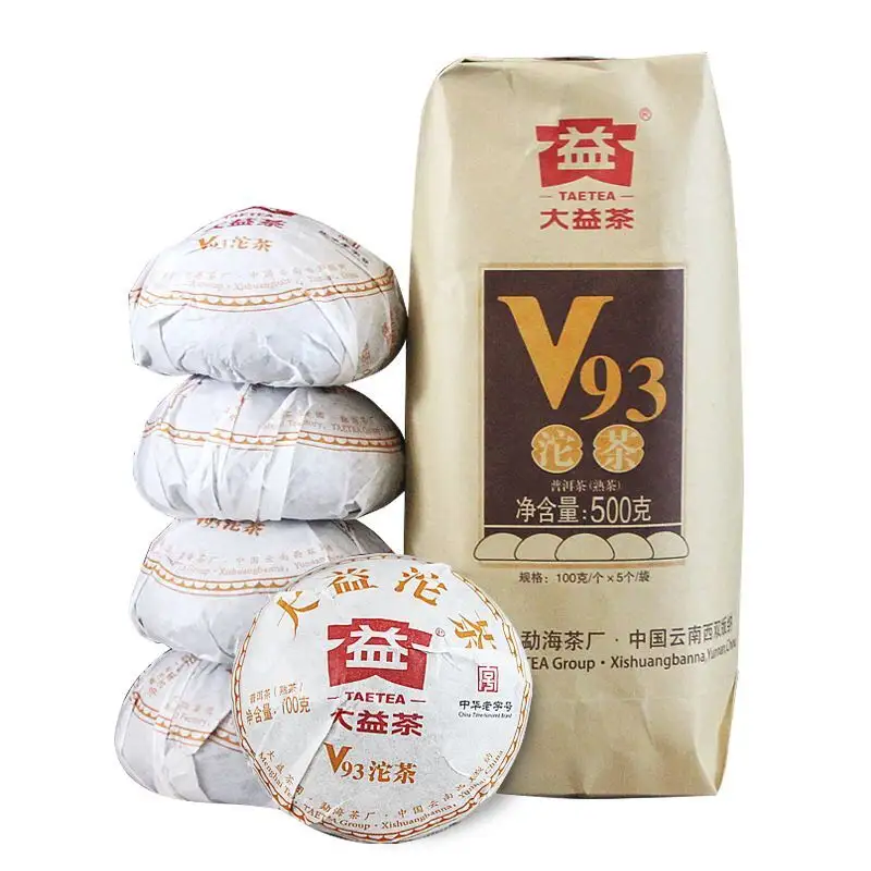 2018 Feng Huang Yunnan puer fermented tuo cha 100 gram, 5 pcs per bag,Dayi V93 Puer Tuocha