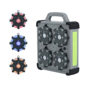 Paquete de Luces de Advertencia LED Recargables Resistentes, IP67, 7 Modos de Destello, Juego de Balizas de Emergencia Magnéticas, para Rescate, Seguridad Vial y Jardín - Product Image 1