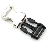JQR 4965 Boucle tactique professionnelle en alliage de zinc de 26 mm, multifonctionnelle, verrouillable, à libération rapide instantanée pour accessoires pour chiens