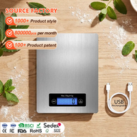Báscula Digital Profesional para Alimentos, Báscula de Cocina Recargable por USB, Báscula Electrónica de Precisión de 0.1g con Pantalla LCD Retroiluminada