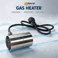 Chauffe-gaz à haut débit Bayou-Lok 316L pour CO2, N2O, Argon. Ce chauffe-gaz à CO2 possède des trous de fixation au bas.