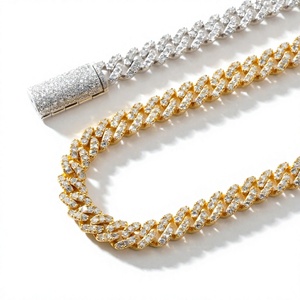 สร้อยคอแบบ Cuban Link ชุบทอง 18K ประดับเพชรโมอิสซาไนต์ เงินแท้ เครื่องประดับฮิปฮอป รับรองโดย GRA เหมาะสำหรับทั้งชายและหญิง ใส่ไปงานปาร์ตี้หรืองานแต่งงาน - Product Image 3