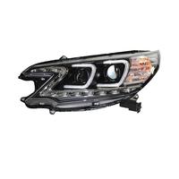 Phares avant LED compatibles avec Honda CRV 2012-2014, double projecteur, feux diurnes séquentiels directionnels, noir, remplacement