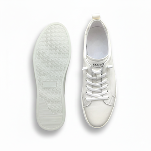 Sneakers Slip-On Artigianali Personalizzate da Uomo, Tomaia in Pelle Bianca, Scarpe Casual Slow Walk 2025 di Tendenza - Product Image 5