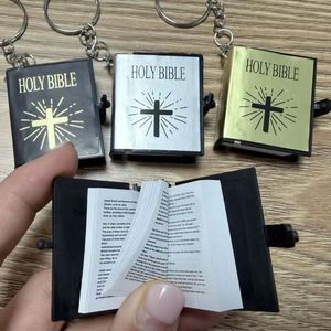 Mini Quran Islamic Keychain Gold/Silver Square Portable for Women Men Handbag Pendant Wallet <b>Key</b> <b>Ring</b> Muslim Accessories - Product Image 2