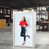 Gabinete Holográfico Interactivo 3D con IA, Cabina Holográfica Transparente para Interiores, Equipo de Pantalla, Tamaño en Pulgadas