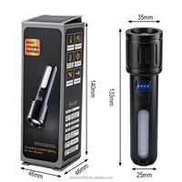 Lampe torche LED rechargeable étanche avec charge Type-C