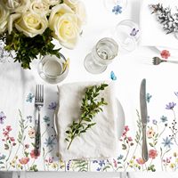 Lot de 3 nappes florales de printemps, nappes en plastique à motifs de fleurs sauvages et de papillons pour anniversaire, mariage, décorations de fête à thème floral