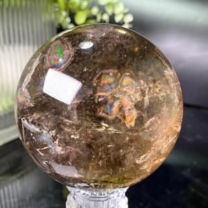 Venta al por Mayor de Bolas de Cristal Ahumado Transparentes de 8-8.5cm, Cristal de Brujería Gris, Objetos Decorativos de Feng Shui para el Hogar - Product Image 4