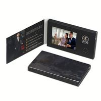 Carte de visite numérique personnalisée avec écran LCD noir de 2,4 pouces, petite carte vidéo numérique pour cadeau