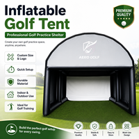 Tente de simulateur de golf gonflable, abri portable pour la pratique du golf, écran anti-impact, imperméable, durable, pompe à air électrique pour l'extérieur