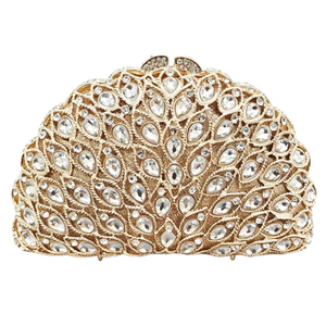 Pochette élégante pour femme avec plumes, paillettes et strass, sac à bandoulière polyvalent à chaîne amovible pour soirées en jardin et cocktails - Product Image 5