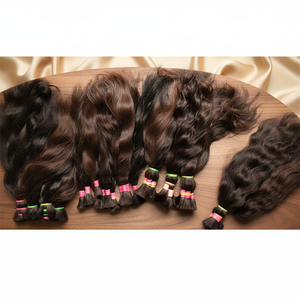 Best Women's Cuticle Aligned Virgin Indian Temple Hair Weft <b>Leading</b> Suppliers' Smooth Raw Remy Human Hair <b>Double</b> Machine Weft - Product Image 4