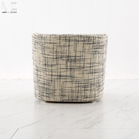 Fauteuil de salon ergonomique rotatif de luxe, fauteuil de détente classique rembourré avec base en bois