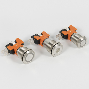 Interrupteur à bouton-poussoir métallique IP65 12mm 16mm 19mm 22mm 25mm, à maintien ou momentané, pour le contrôle des stations de pompage - Product Image 2