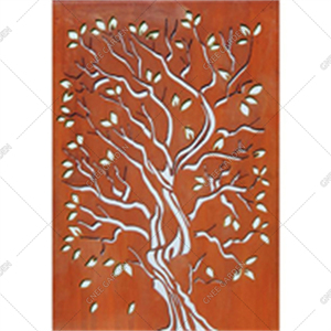 Hình vuông cây sồi gỉ corten Màn hình sự riêng tư thép corten màn hình vườn màn hình - Product Image 1