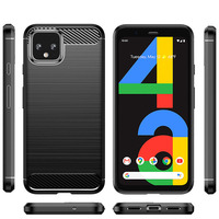 Coque en TPU antichoc en Fiber de carbone pour Google Pixel 7A 7 Pro 6 6A 5A 5G 4A XL 5 4XL 4 3A 3