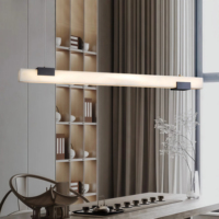 Lustre linéaire en albâtre JYLIGHTING, vente directe d'usine, idéal pour le salon, la chambre à coucher, éclairage décoratif, luminaire suspendu
