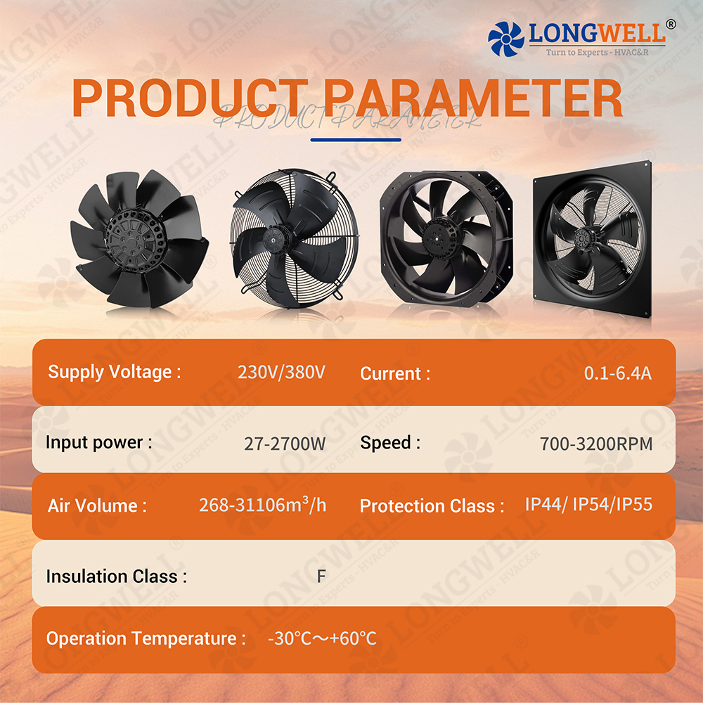 Industrial Axial Fans with External Rotor Motors - High Performance
