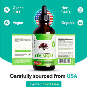 Gotas Líquidas de Musgo Irlandés Orgánico, Suplemento Líquido Oral de Grado Alimenticio con Raíz de Bardana, Apoyo Inmunológico, Apoyo para las Articulaciones y la Tiroides - Product Image 2