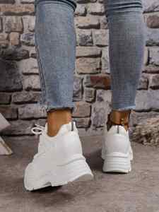 Women's Platform Thick <b>Soled</b> Casual Sneakers Simple Stylish Daily Wear Chunky Walking Shoes - Product Image 6