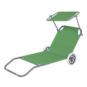Nouvelle mise à niveau chaise <span class=keywords><strong>de</strong></span> <span class=keywords><strong>plage</strong></span> portable extérieure chaise <span class=keywords><strong>de</strong></span> loisirs chaise longue pliable <span class=keywords><strong>avec</strong></span> <span class=keywords><strong>parasol</strong></span> et roues - Product Image 2