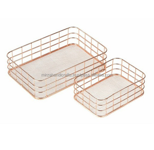 Cestas de alambre de calidad de lujo de alta tendencia para el hogar moderno y la cocina Forma personalizada Venta caliente Precio de fábrica Hecho de metal duradero - Product Image 4