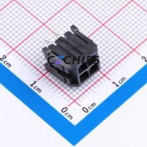 430450413 Wire-to-Board Pin Header Through hole Component (THT),P=3mm Connector 2x2P 3mm Through Hole Micro-Fit (MX 3.0) - Product Image 1
