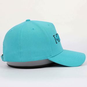 Nouvelle Arrivée 2021 Casquette de Baseball Unisexe Adulte à 5 Panneaux, Tissu Structuré, Broderie 3D, Boucle Métallique Bleue - Product Image 5