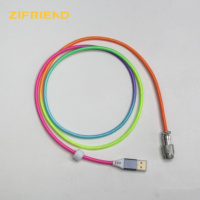Accesorios para Teclado de Juego Personalizado ZF con Cable USB Tipo C Enrollado de 1 m, Teclado Mecánico y Cable Enrollado Aviator