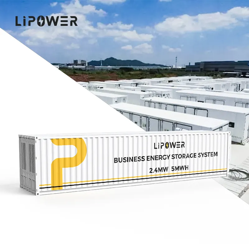 Lipower 100kWh 500kWh 1MWh 2MWh Énergie solaire Batterie lithium LIFEPo4 Systèmes de stockage d'énergie Conteneur de stockage d'énergie utilitaire ess
